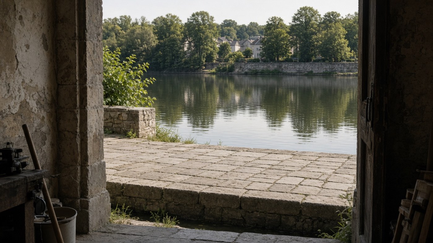 Le quai vu depuis l’atelier